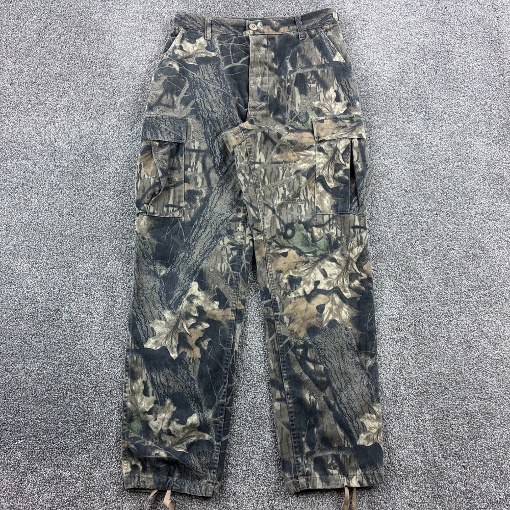 Y2K Cabela's Camo Cargo Pants Mens Small Brown RealTree Camouflage Hunting